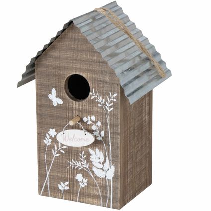 Boltze Vogelhuisje - bruin - houten nestkastje - 22 cm