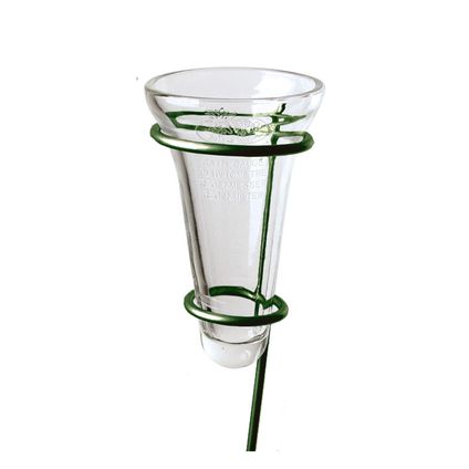 Regenmeter - glas - verzinkte grondpen - 69 cm