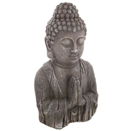 Atmosphera Boeddha hoofd beeld - binnen/buiten - stone - 50 cm