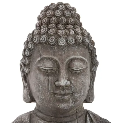 Atmosphera Boeddha hoofd beeld - binnen/buiten - stone - 50 cm 2