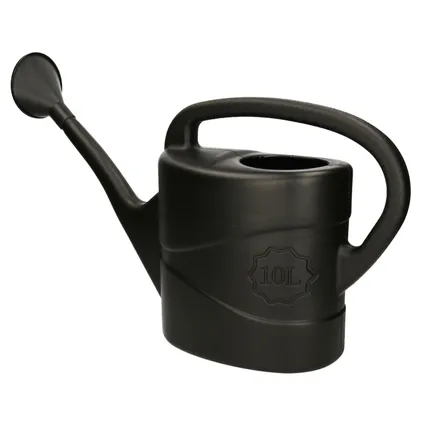 Gieter - zwart - kunststof - zwarte broeskop - 10 liter 2