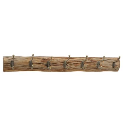 Deco by Boltze Kapstok - hout met staal - antiek look - 75 cm