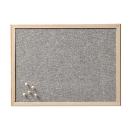 Zeller prikbord/memobord - grijs - 40 x 60 cm - textiel