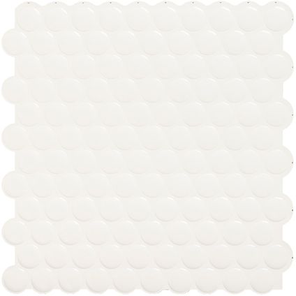 Smart Tiles 4 crédences adhésives Penny Romy Blanc 22.78x22.73cm