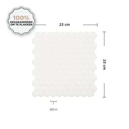 Smart Tiles 4 crédences adhésives Penny Romy Blanc 22.78x22.73cm 5