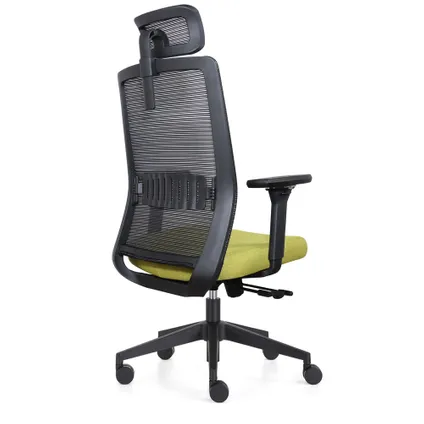 Chaise de bureau Napoli Deluxe 4D - NEN-EN 1335 - Vert citron 4