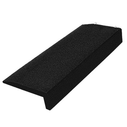 Bande de blocage des bords en caoutchouc en forme de L - 100x40x14,5 cm - Noir