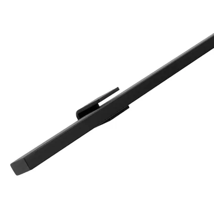 Main courante design noire rectangulaire - 150 cm + 2 supports