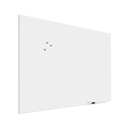 Premium glassboard met blinde bevestiging - 90x120 cm - Wit