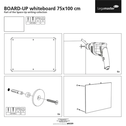BOARD-UP frameloos whiteboard - 75x100 cm 8