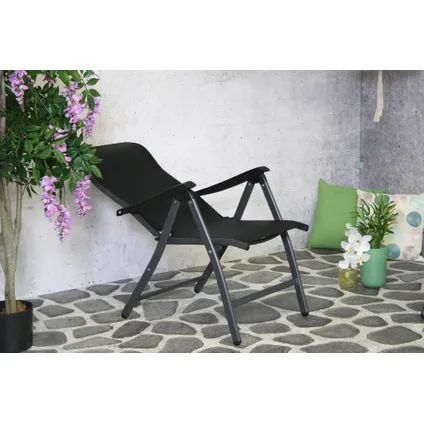 Chaise de jardin réglable SenS-Line Sardinia - Noir 3