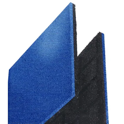 Rubber Tegel 45mm Blauw - 50x50cm - pen- gat verbinding 3