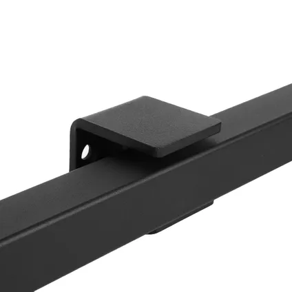 Support pour rampe d'escalier design carré noir 2