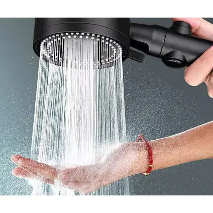 Pommeau de douche à économie d'eau - Noir mat - 5 modes de pulvérisation 4