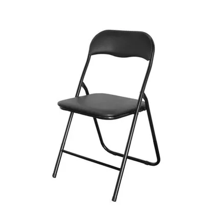 Klapstoel - Zwarte Vouwstoel - Metaal - Zithoogte 40 cm 3