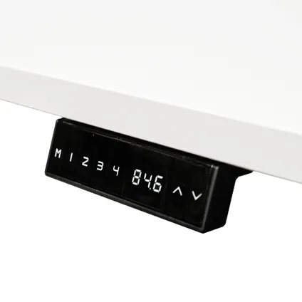 Elektrisch verstelbaar bureau - 160x80 cm - Zwart / Wit 2
