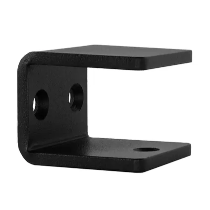 Main courante design carré noir - 90 cm + 2 supports 7