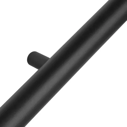 Main courante design noire - 120 cm + 2 supports 3