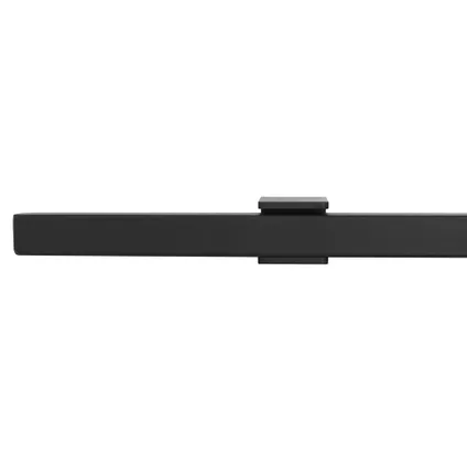 Main courante design noire carrée - 200 cm + 2 supports 2