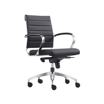 Chaise de bureau Cádiz Noir - 100% cuir