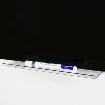 Premium glassboard met blinde bevestiging - 100x150 cm - Zwart 2