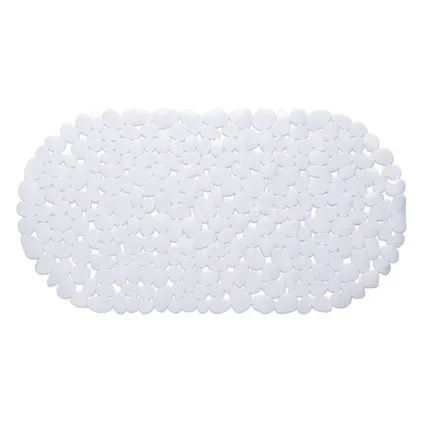 Tapis de bain antidérapant - Blanc - 68x35 cm