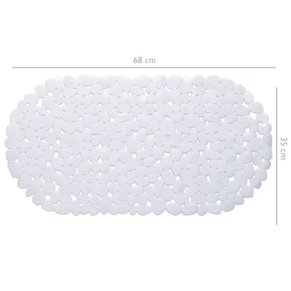 Tapis de bain antidérapant - Blanc - 68x35 cm 4
