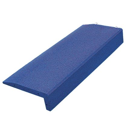 Bande de blocage de bord en caoutchouc en forme de L - 100x40x14,5 cm - Bleu