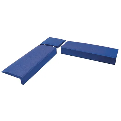 Bande de blocage de bord en caoutchouc en forme de L - 100x40x14,5 cm - Bleu 2