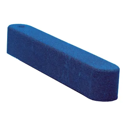 Rubber zandbak rand - 100x15x15 cm - Blauw - Opsluitband