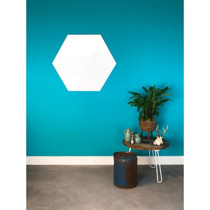 Whiteboard zonder rand - Hexagon - 100 cm - Magneetbord