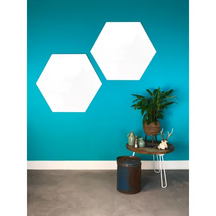 Whiteboard zonder rand - Hexagon - 100 cm - Magneetbord 6