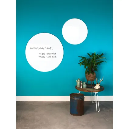 Whiteboard zonder rand - Rond - 60 cm - Magneetbord 4