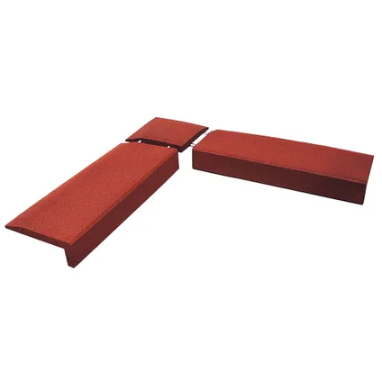 Pièce d'angle bande de verrouillage en caoutchouc en forme de L - 40x40 cm - Rouge 2