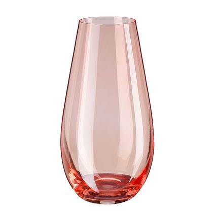 Inge Christmas goods Bloemenvaas New York - transparant roze - glas - H24 cm