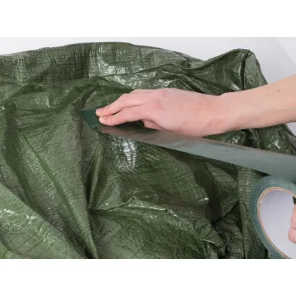 Perel Ruban adhésif pour bâche, imperméable, résistant aux UV, polyéthylène, vert, 50 mm x 10 m 2