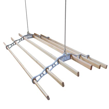 Droogrek plafond ophangbaar - Wit - 200cm (L) x 56cm (W) x 14cm