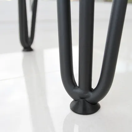 4 x 71cm pinpoten hairpin tafelpoten - Metaal - Zwart - 3 Ledig - 5