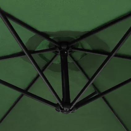 Zweefparasol - Groen - 247x300x300 cm - Draai- en kantelbaar - 4