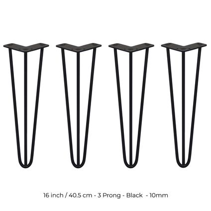 SKISKI LEGS - 4 Pieds de Table en Épingle à Cheveux 40,6cm 3