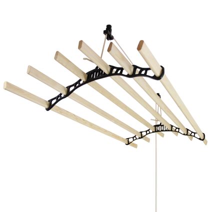 Droogrek plafond ophangbaar - Zwart - 240cm (L) x 56cm (W) x 14cm
