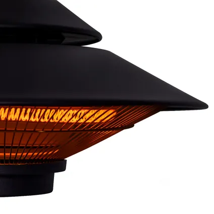 VONROC Heater Albano - Hangende terrasverwarmer 1500W - Zwart - met afstandsbediening 3
