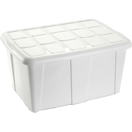 Plasticforte Opbergbox met deksel - Wit - 60L - kunststof