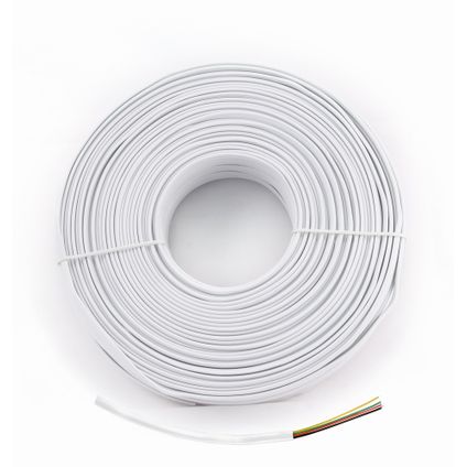 Cablexpert - Câble téléphonique 4 fils blanc plat 100 mètres