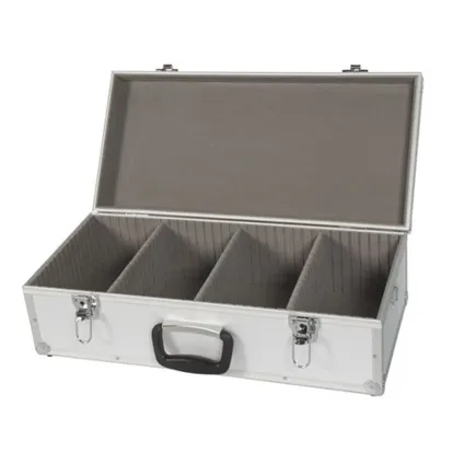 Perel Cd-koffer, 56.5 x 26.5 x 17.0 cm, Grijs, Aluminium 2