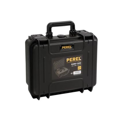 Perel Harde koffer, 33.6 x 30.0 x 14.8 cm, Zwart, Polypropyleen