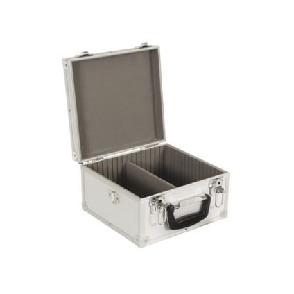 Perel Cd-koffer, 26.8 x 28.0 x 16.0 cm, Grijs, Aluminium