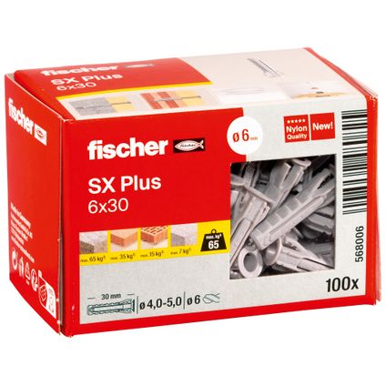 Fischer Nylon plug SX Plus 6x30mm 100 stuks