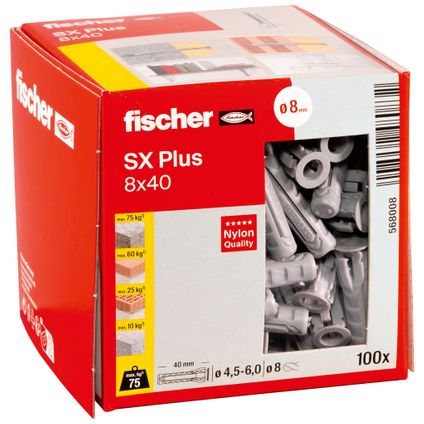 Fischer Nylon plug SX Plus 8x40mm 100 stuks