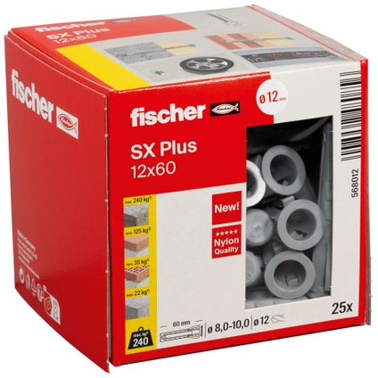 Fischer Nylon plug SX Plus 12x60mm 25 stuks